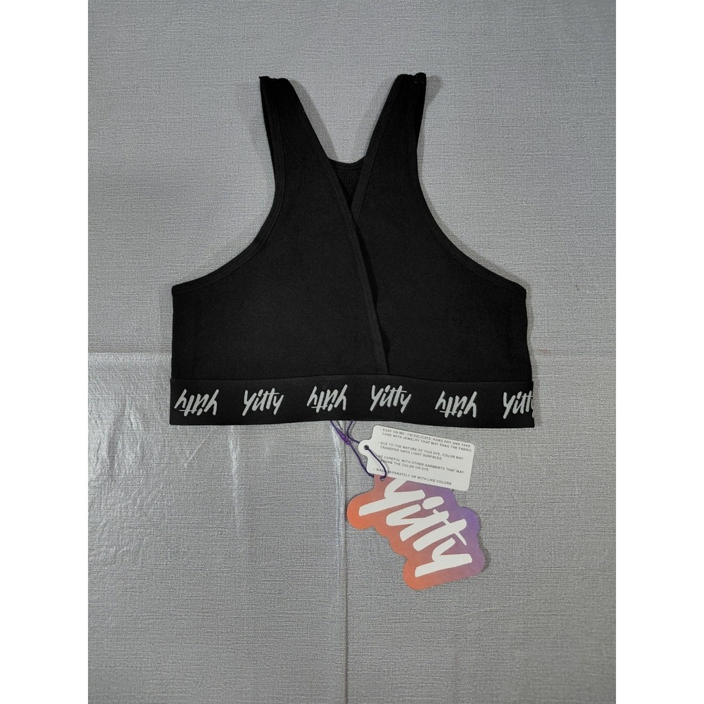 Yitty Major Label Smoothing Cross Front Bralette Med Iconic Black